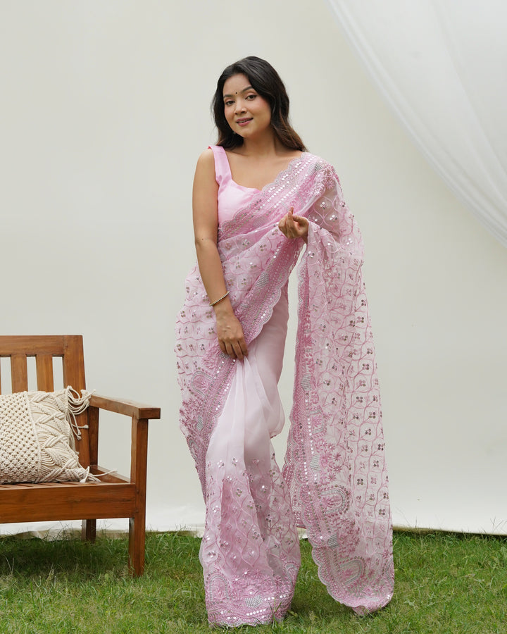 Sophisticated Organza Saree | A Captivating Traditional Ensemble