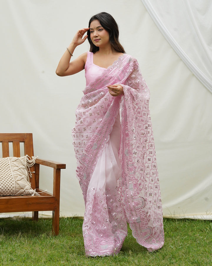 Sophisticated Organza Saree | A Captivating Traditional Ensemble