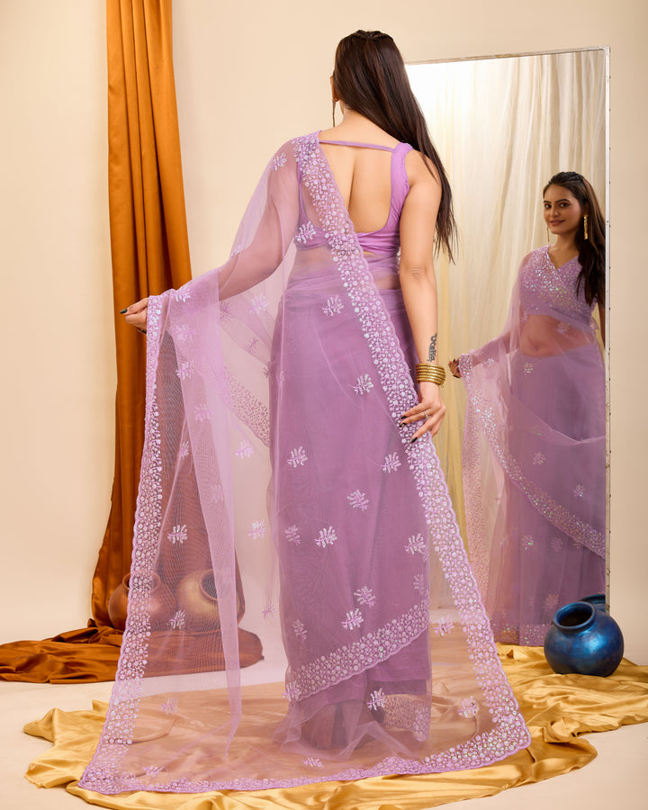 Sophisticated Soft net Saree with | A Captivating Traditional Ensemble