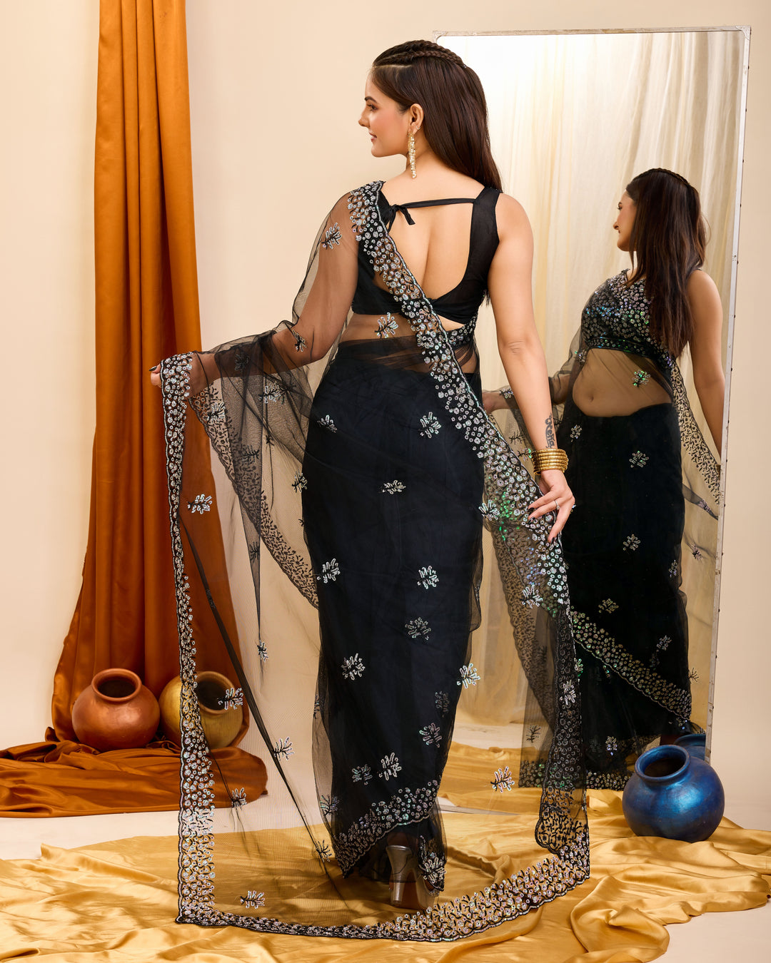 Sophisticated Soft net Saree with | A Captivating Traditional Ensemble