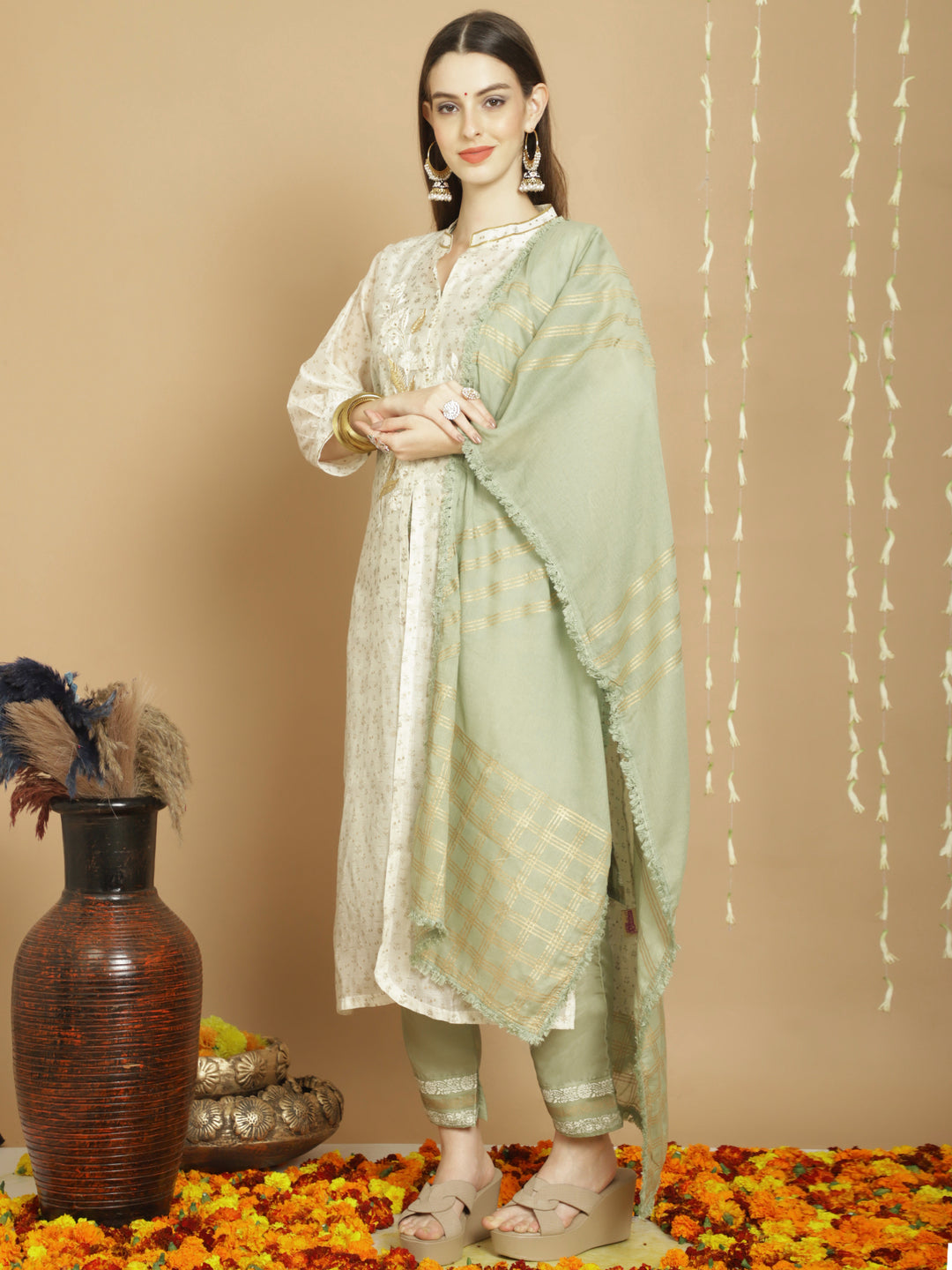 Designer Long Length Salwar Kameez for Women | Elegant Art Silk Traditional Wear for Weddings & Special Occasions