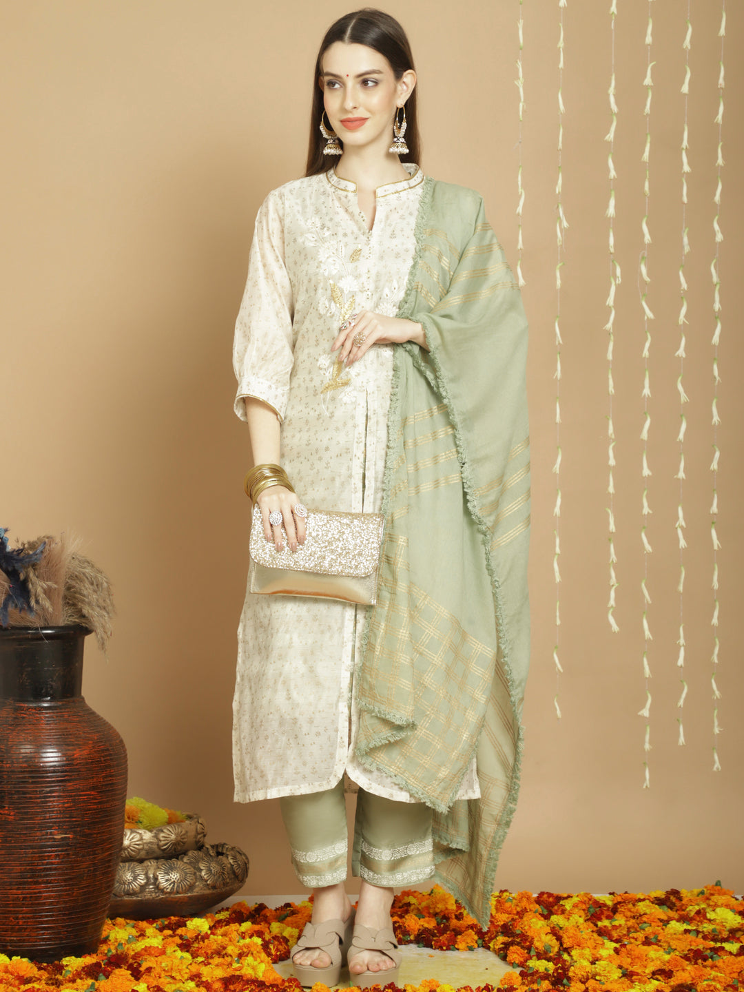 Designer Long Length Salwar Kameez for Women | Elegant Art Silk Traditional Wear for Weddings & Special Occasions