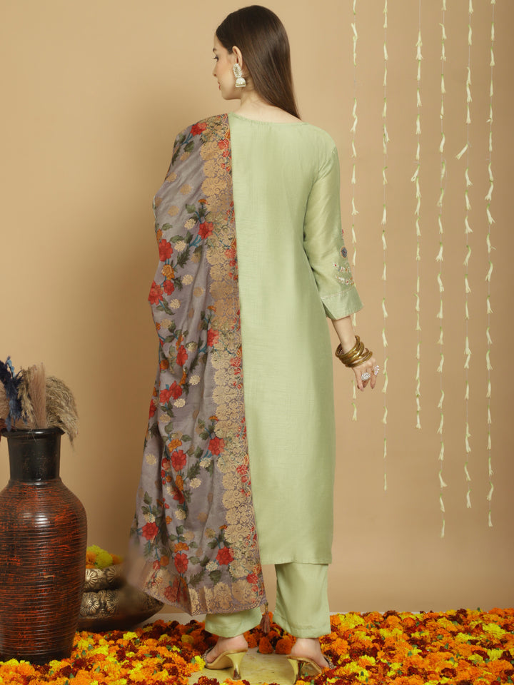 Designer Long Length Salwar Kameez for Women | Elegant Art Silk Traditional Wear for Weddings & Special Occasions