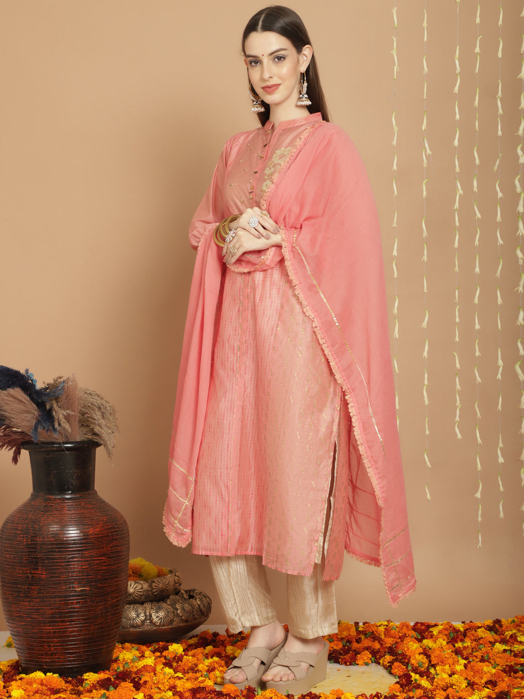 Designer Long Length Salwar Kameez for Women | Elegant Art Silk Traditional Wear for Weddings & Special Occasions