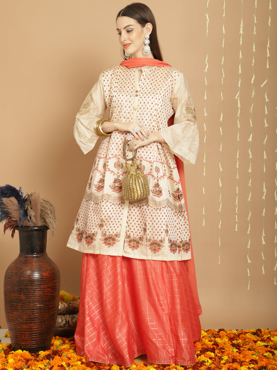 Designer Art Silk Sharara for Women | Elegant Traditional Wear for Weddings & Special Occasions