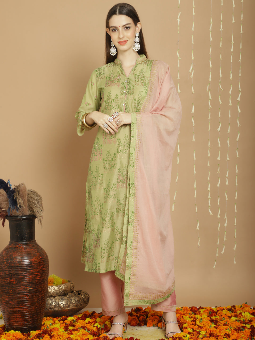 Designer Long Length Salwar Kameez for Women | Elegant Art Silk Traditional Wear for Weddings & Special Occasions