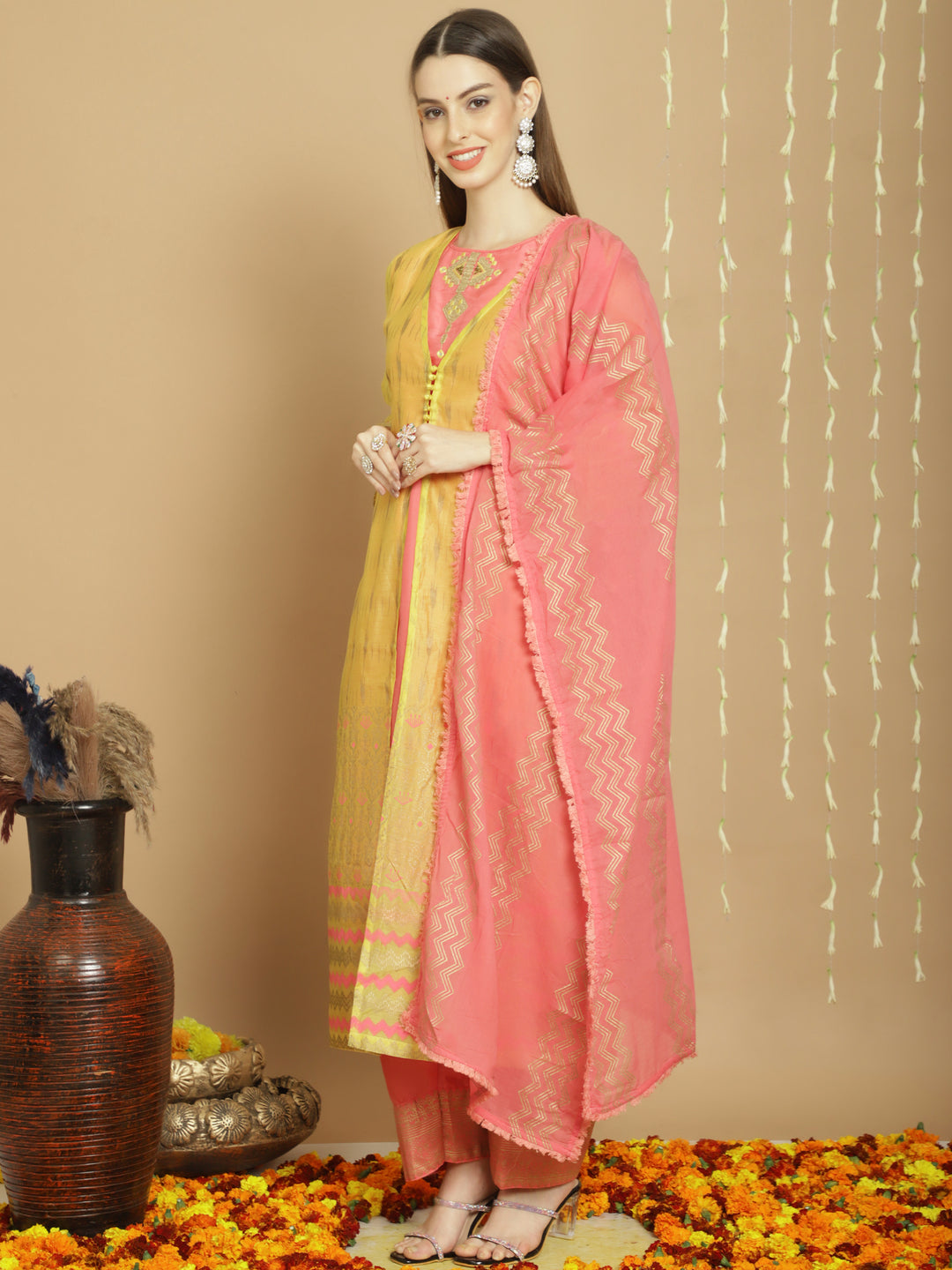 Designer Long Length Salwar Kameez for Women | Elegant Art Silk Traditional Wear for Weddings & Special Occasions