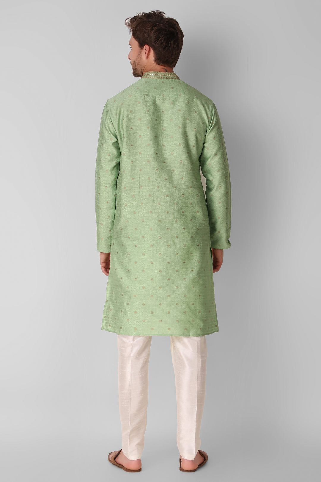 Designer Embroidered Jacquard Silk Kurta Pajama Set | Art Silk Pajama for Men