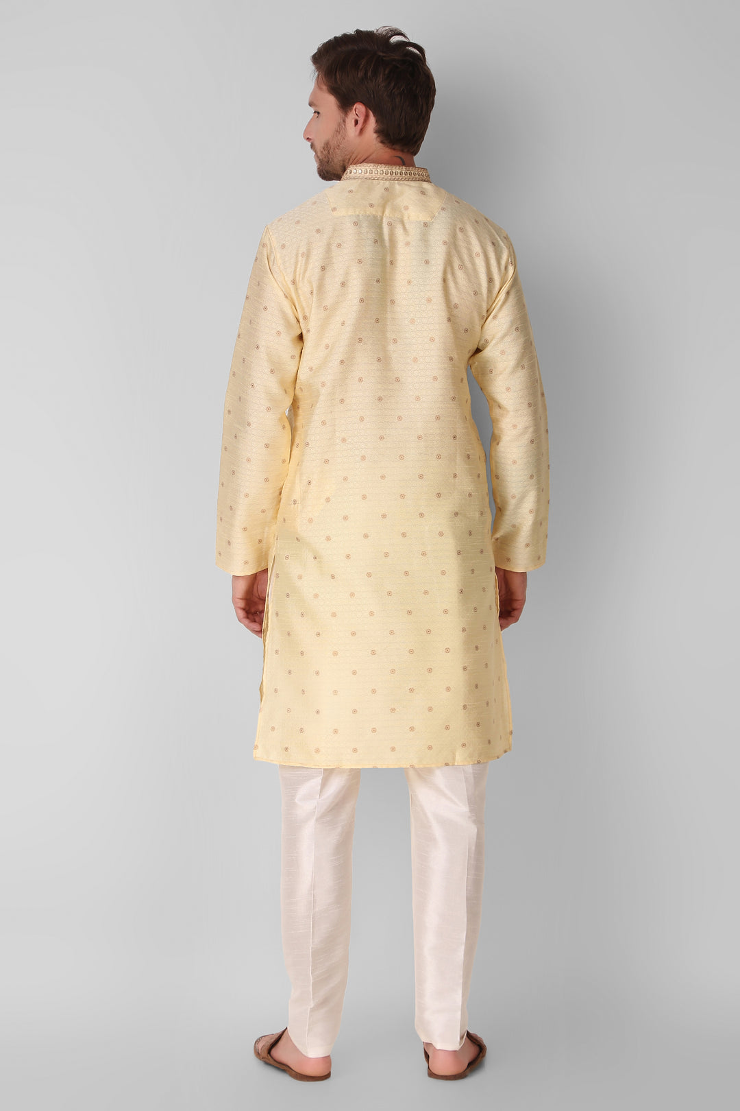 Designer Embroidered Jacquard Silk Kurta Pajama Set | Art Silk Pajama for Men