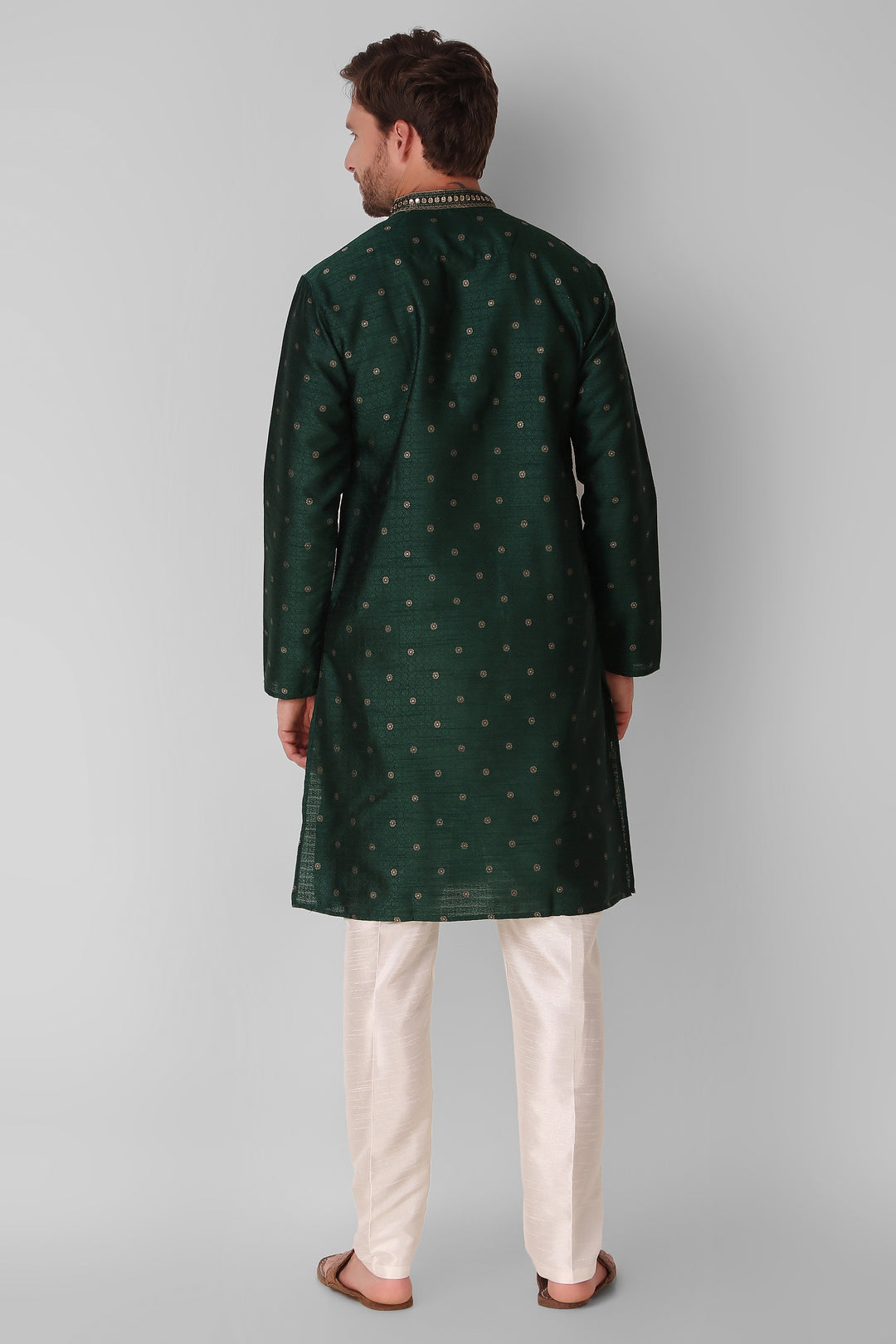 Designer Embroidered Jacquard Silk Kurta Pajama Set | Art Silk Pajama for Men