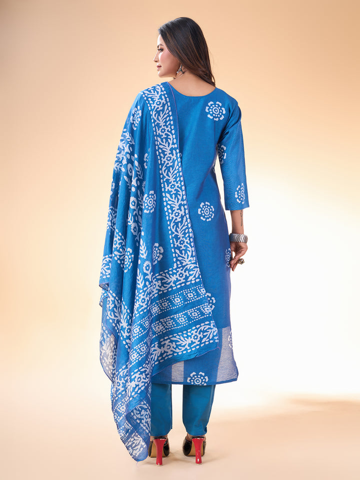 Blue Kurti for Women | Elegant Party Wear Kurta for Wedding