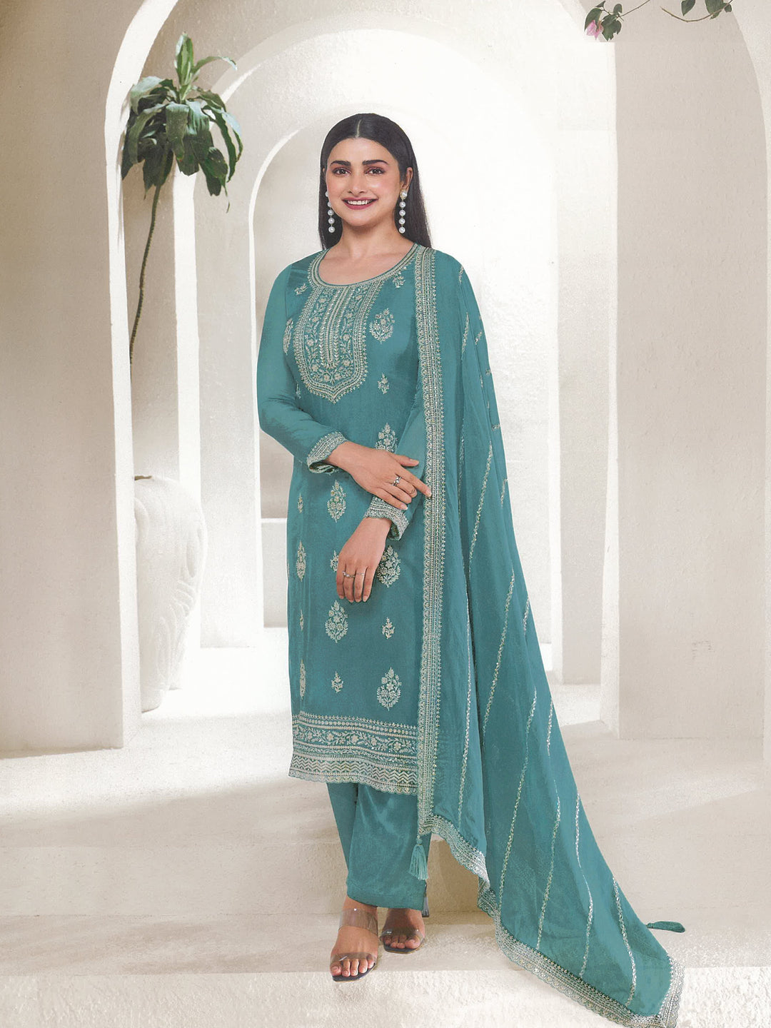 Elegant Designer Organza Salwar Suit | Premium Fabric, Traditional & Modern Style