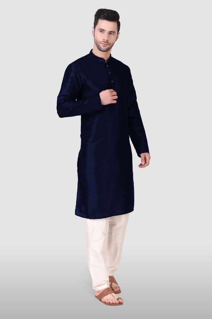 Traditional Men's Kurta Set | Art Silk Wevon Designer Outfit