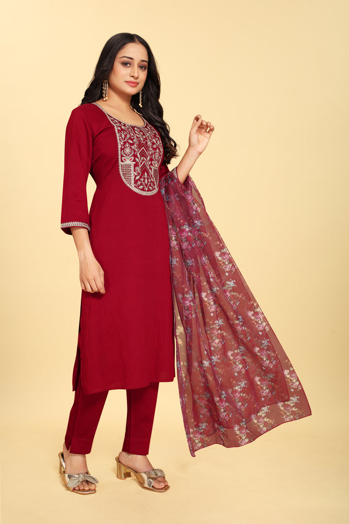 Elegant Party Wear Salwar Suit in Silk Fabric | Designer Salwar Kameez for Weddings and Special Occasions