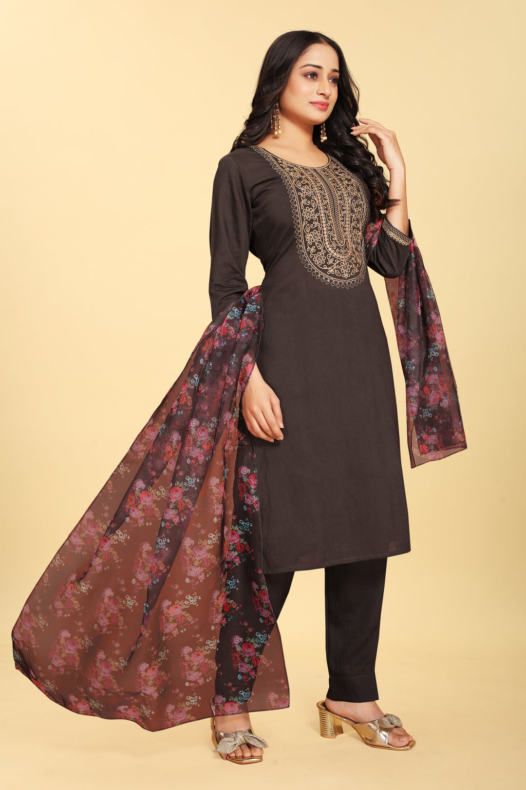 Elegant Party Wear Salwar Suit in Silk Fabric | Designer Salwar Kameez for Weddings and Special Occasions