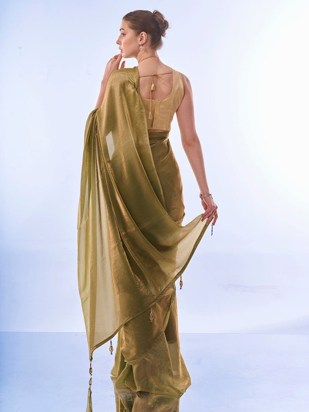 Designer Fendy Saree with Art-Silk Blouse | Perfect for Weddings & Festivals