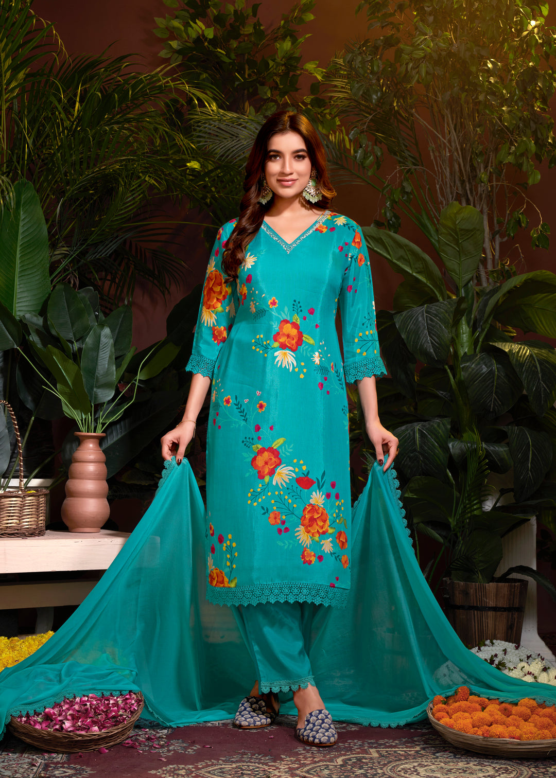 Beautiful Readymade Salwar Suits in Muslin Fabric | Elegant Designer Salwar Kameez for Special Occasions