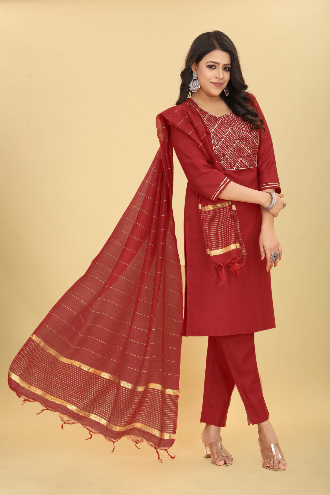 Elegant Cotton Magic Salwar Kameez with Embroidery | Elegant Ethnic Wear