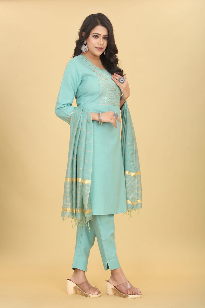 Elegant Cotton Magic Salwar Kameez with Embroidery | Elegant Ethnic Wear