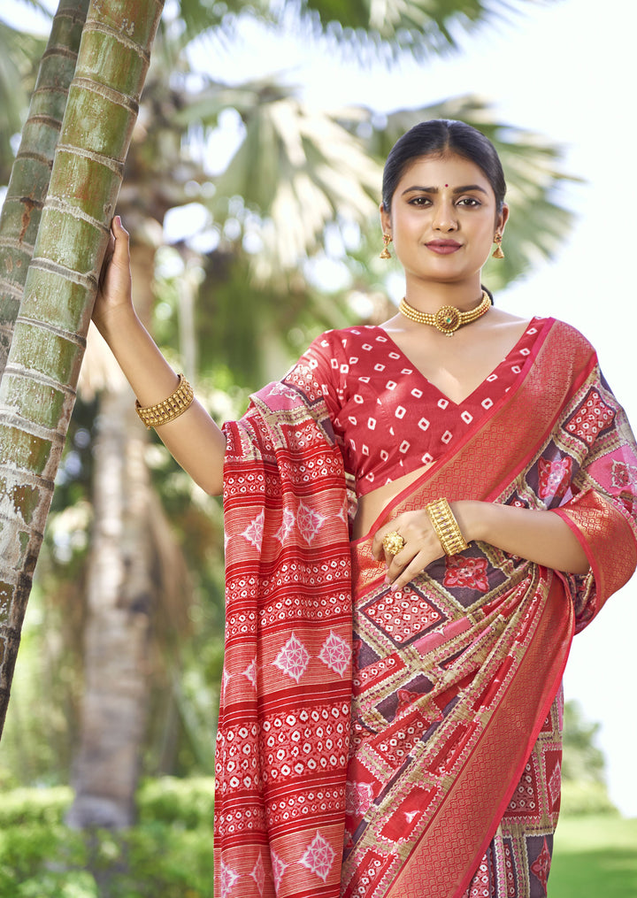 Designer Kalamkari Silk Saree for Weddings | Elegant Printed Traditional Wear