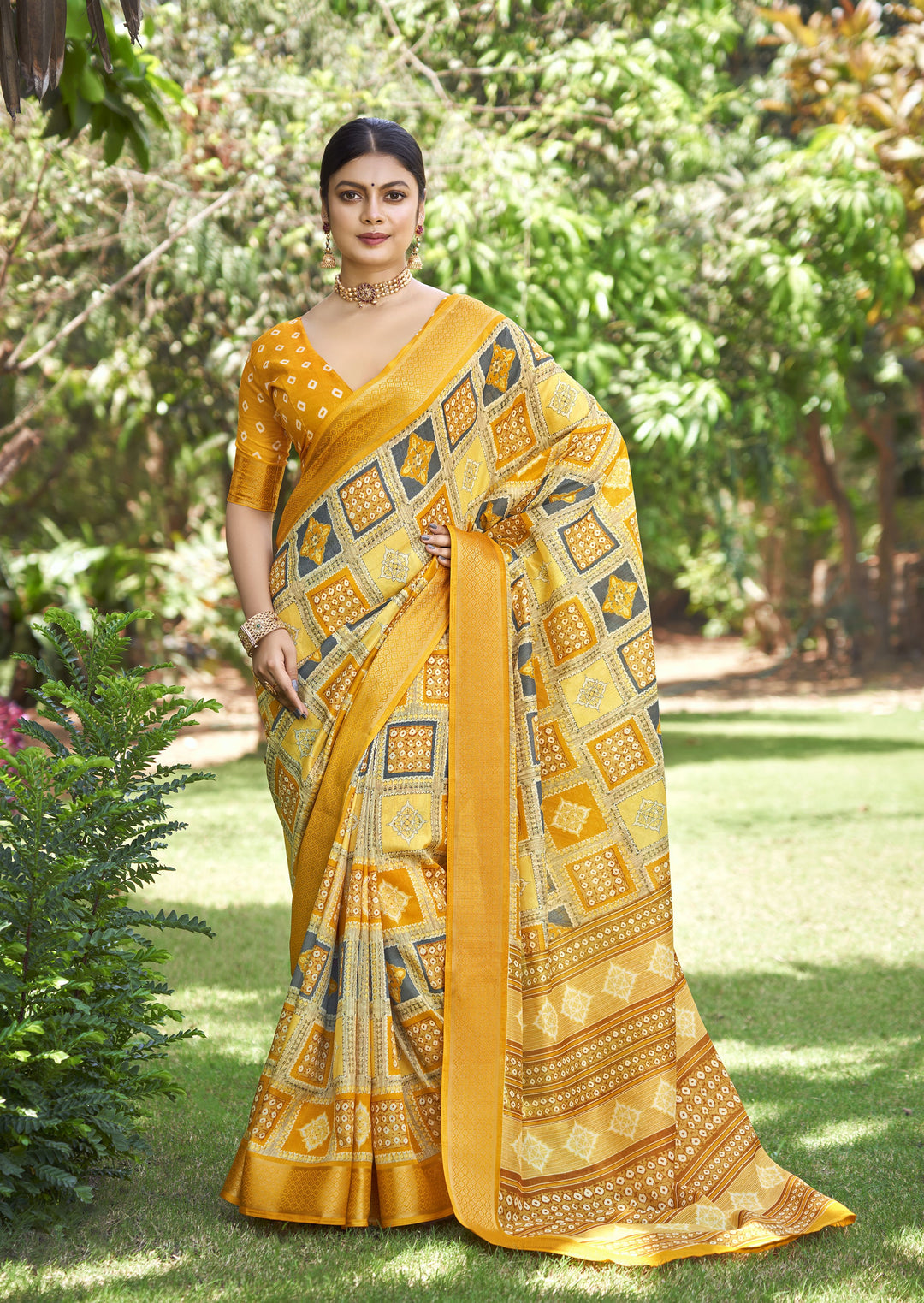 Designer Kalamkari Silk Saree for Weddings | Elegant Printed Traditional Wear