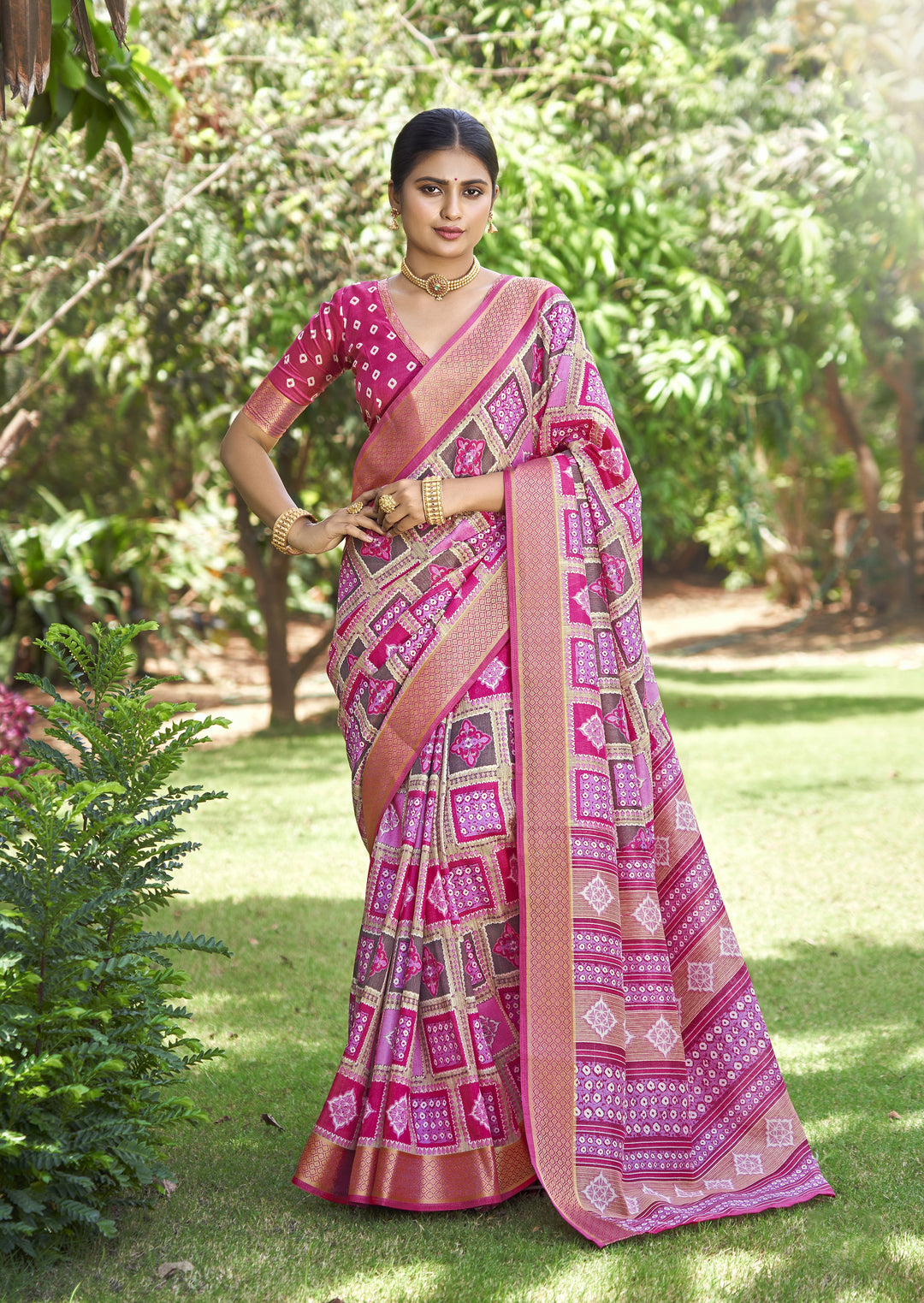 Designer Kalamkari Silk Saree for Weddings | Elegant Printed Traditional Wear