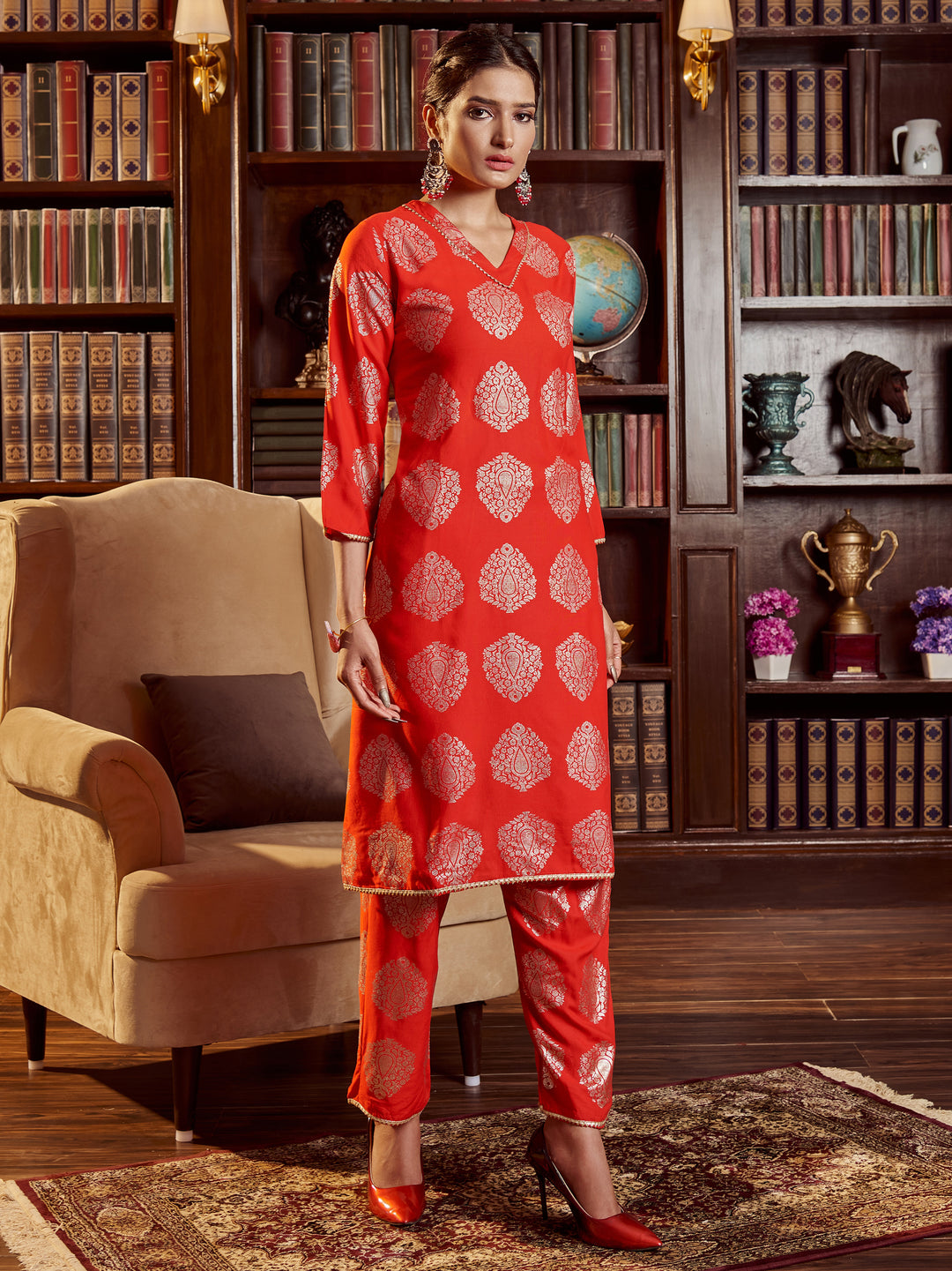 Red Rayon Salwar Kameez for Women | Elegant & Comfortable Ethnic Wear