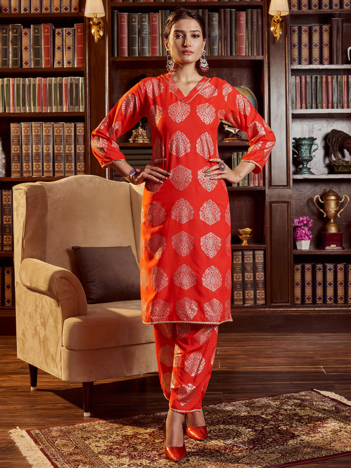 Red Rayon Salwar Kameez for Women | Elegant & Comfortable Ethnic Wear