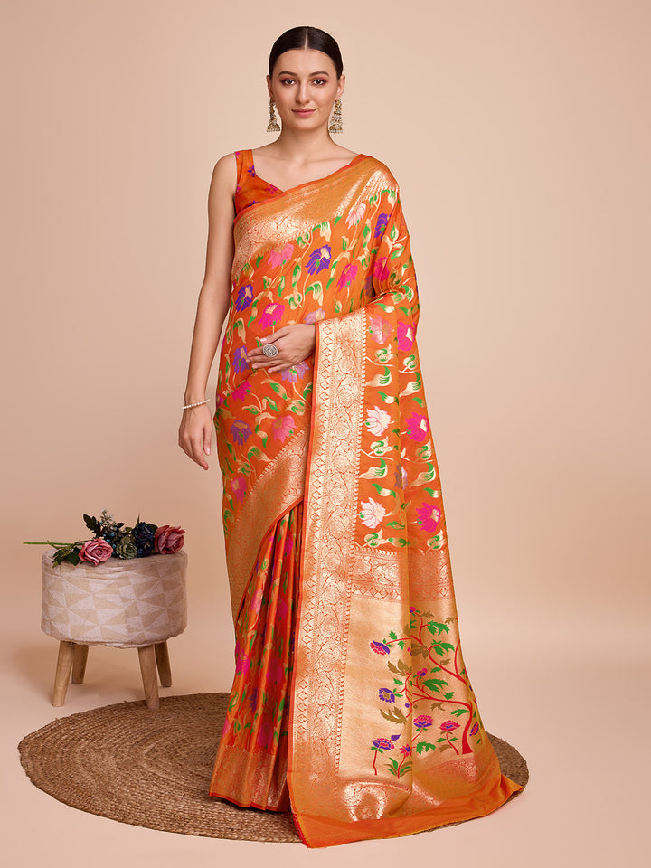 Paithani Silk Saree | Designer Meenakari Weaving for Special Occasions