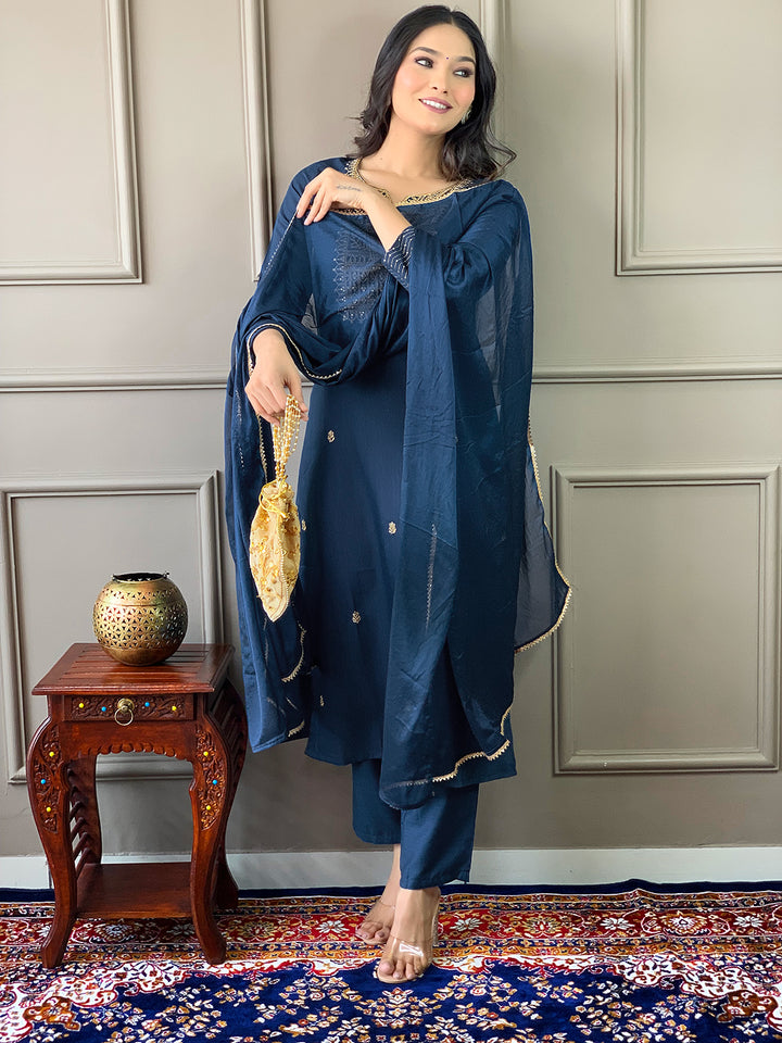 Stunning Rayon Slub Salwar Kameez with Intricate Embroidery | Ideal for Festive Occasions