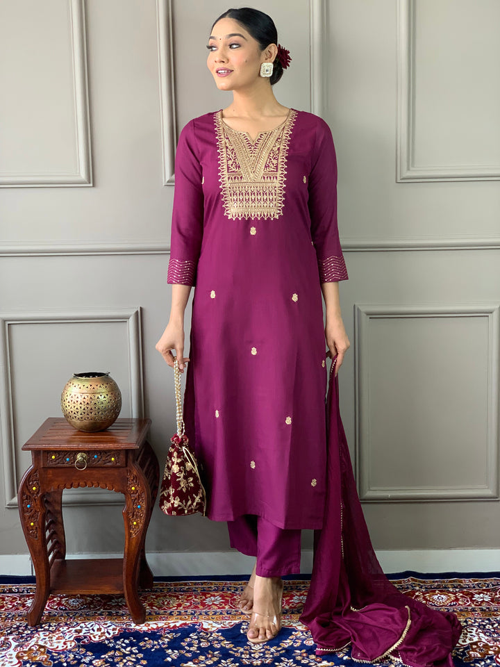 Stunning Rayon Slub Salwar Kameez with Intricate Embroidery | Ideal for Festive Occasions