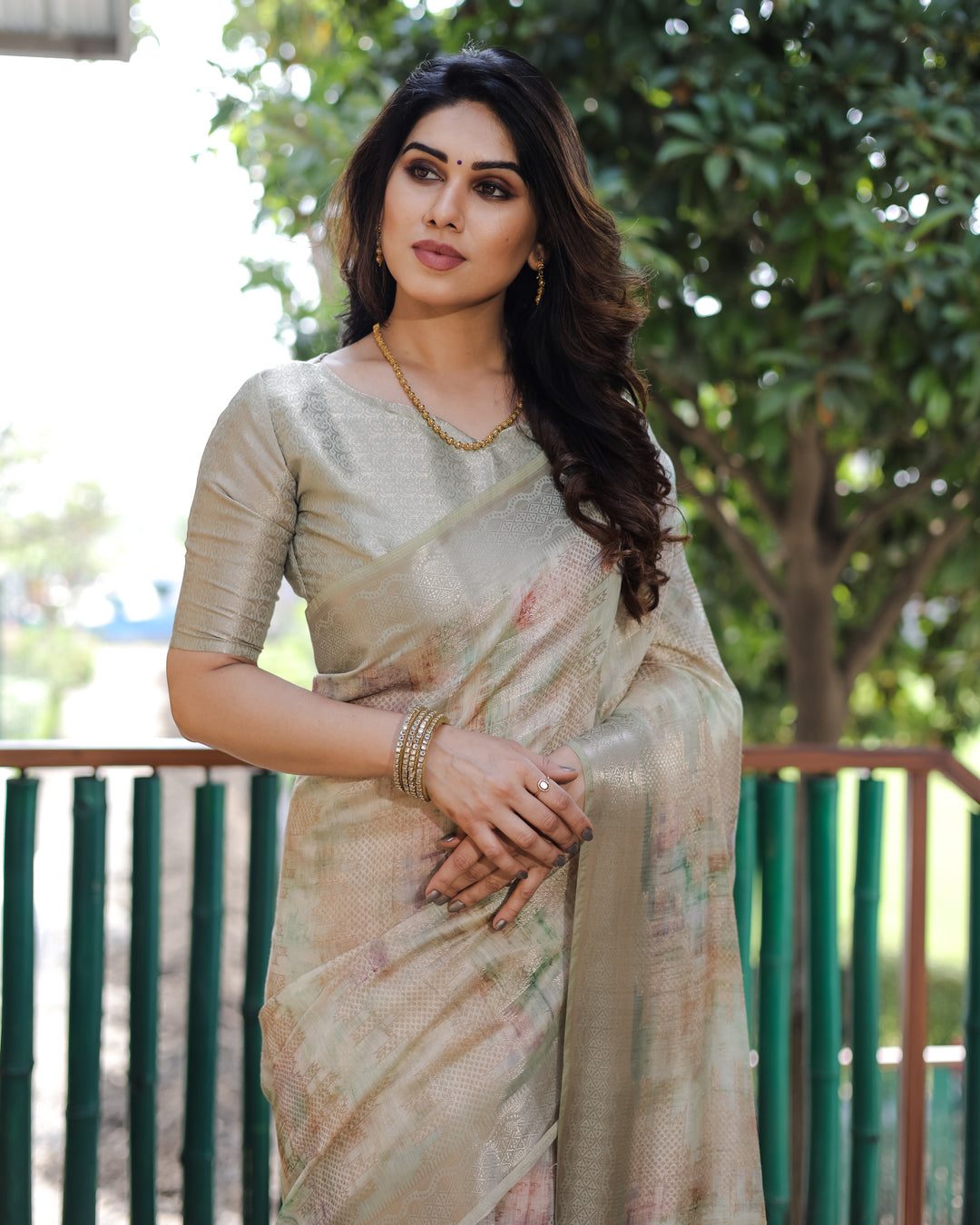 Soft-Silk Designer Saree | Digital-Printed for Weddings & Special Events