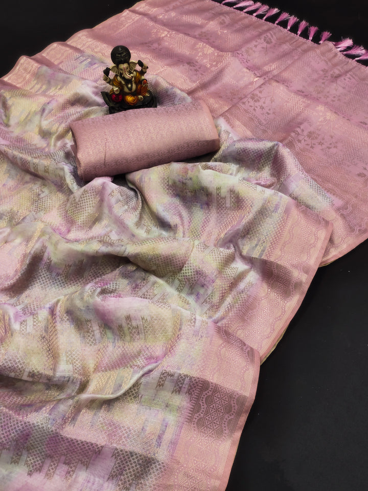 Soft-Silk Designer Saree | Digital-Printed for Weddings & Special Events