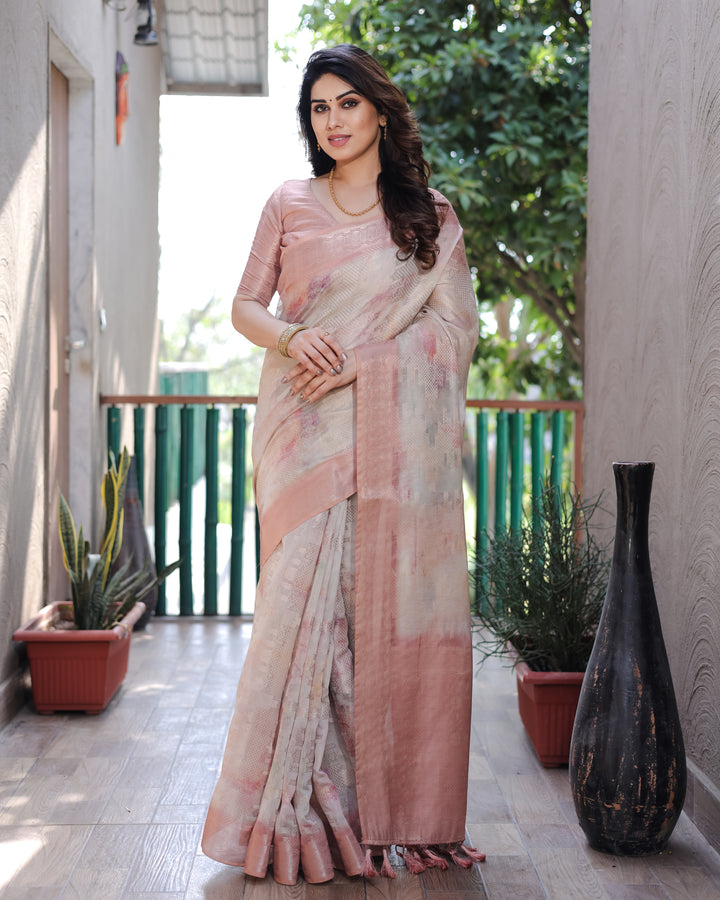 Soft-Silk Designer Saree | Digital-Printed for Weddings & Special Events