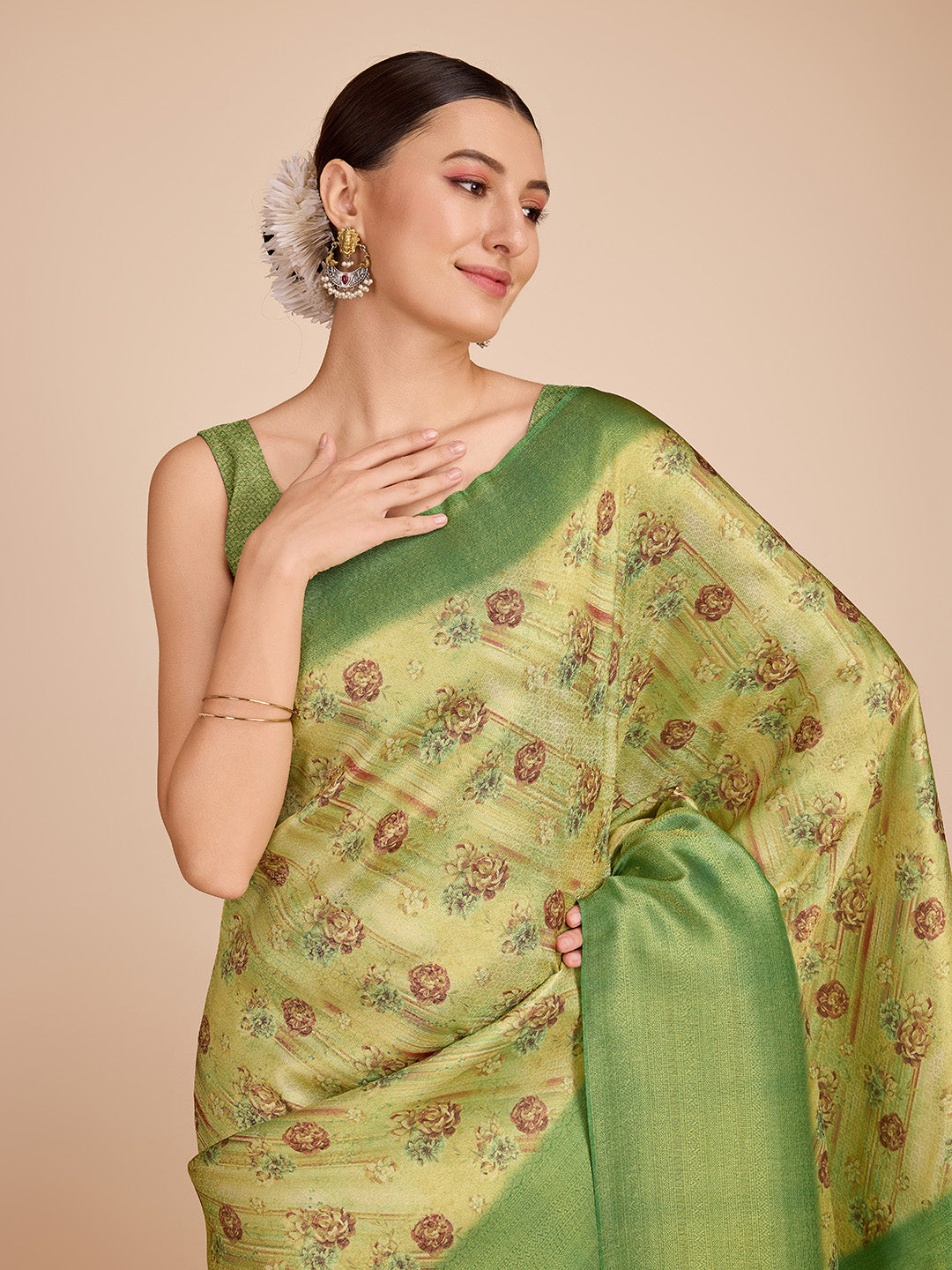 Elegant Kanjivaram Silk Saree with Banarasi Blouse | Designer Jari Work