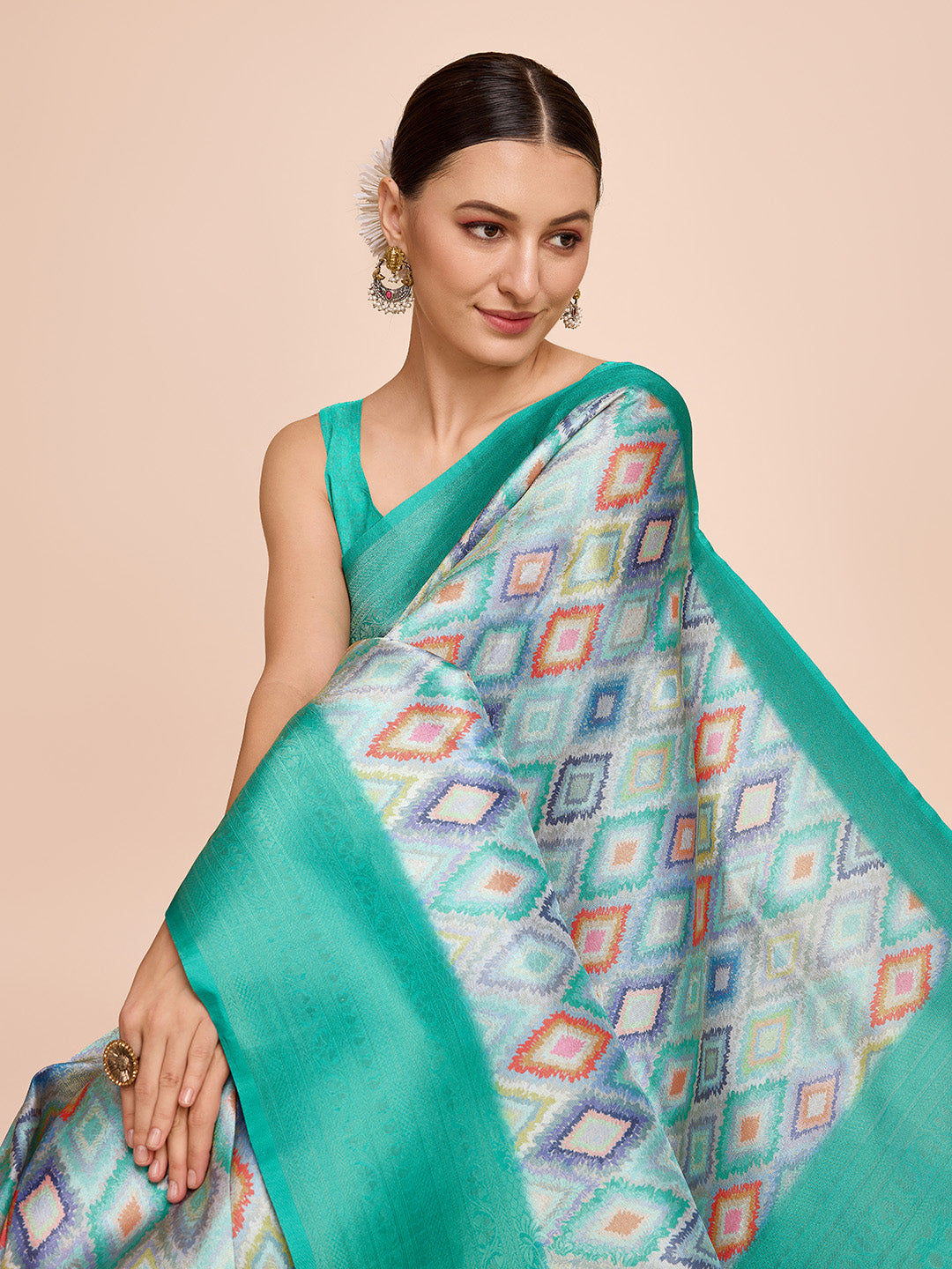 Elegant Kanjivaram-Silk Saree with Banarasi-Silk | Designer Wevon-Jari Work