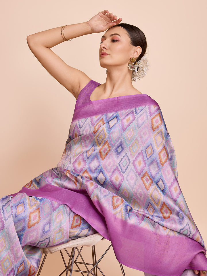 Elegant Kanjivaram-Silk Saree with Banarasi-Silk | Designer Wevon-Jari Work