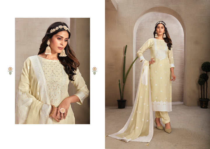 Stunning Organza Salwar Kameez with Floral Print and Embroidered Neckline | Perfect Festive Wear