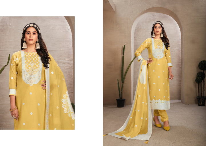 Stunning Organza Salwar Kameez with Floral Print and Embroidered Neckline | Perfect Festive Wear