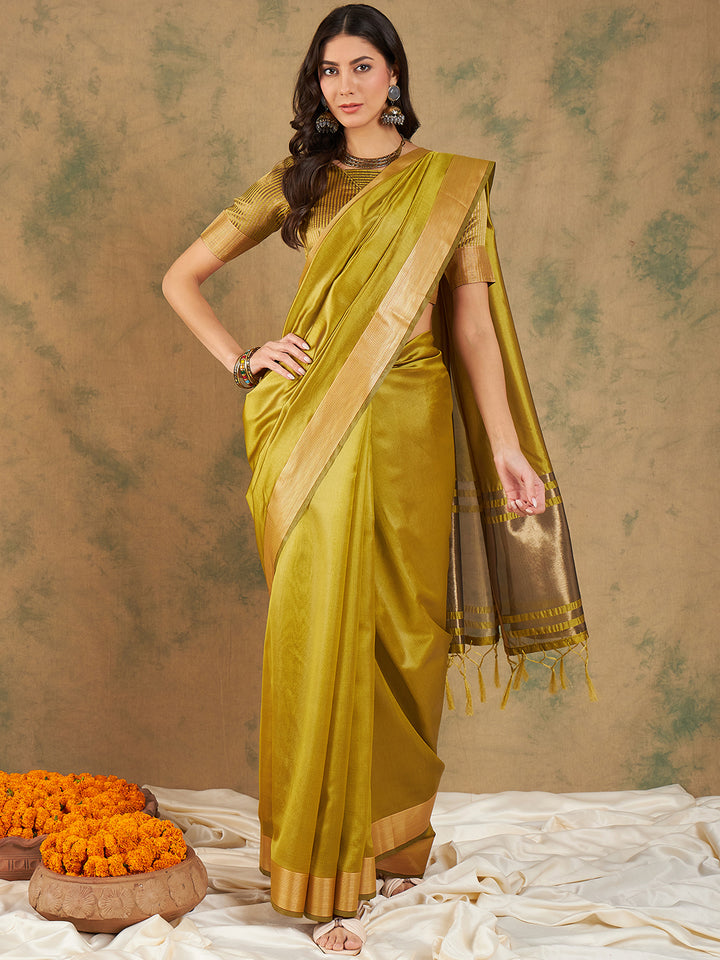 Designer Cotton-Organza Saree | Woven Jari Work for Special Events