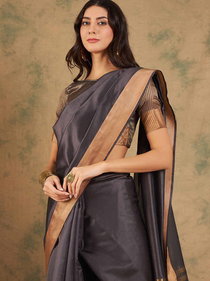 Designer Cotton-Organza Saree | Woven Jari Work for Special Events