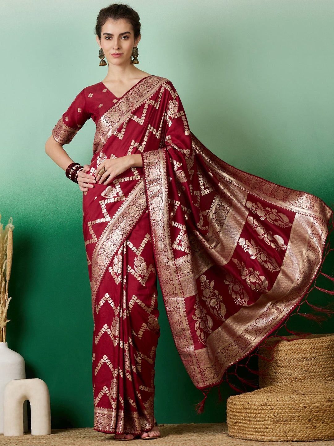 Elegant Designer Saree | Staple Dola Cotton | Perfect for Weddings & Festive Events