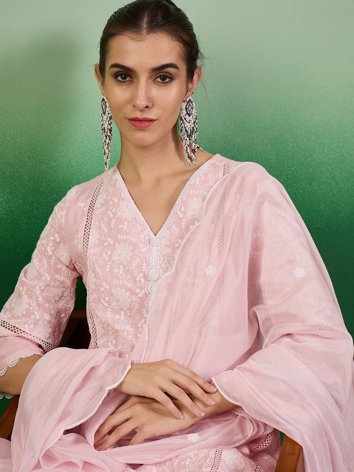 Stunning Cotton Salwar Kameez with Embroidery and Lace Detailing | Perfect Festive Wear