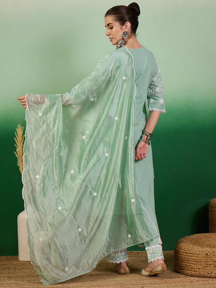 Stunning Cotton Salwar Kameez with Embroidery and Lace Detailing | Perfect Festive Wear