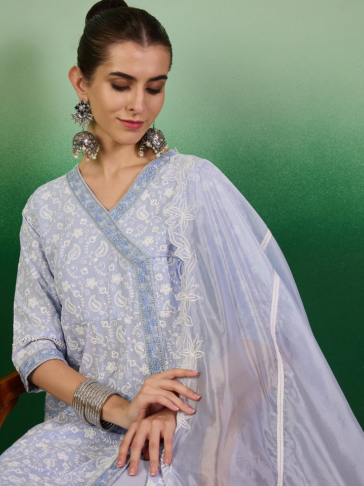 Stunning Cotton Salwar Kameez with Embroidery and Lace Detailing | Perfect Festive Wear