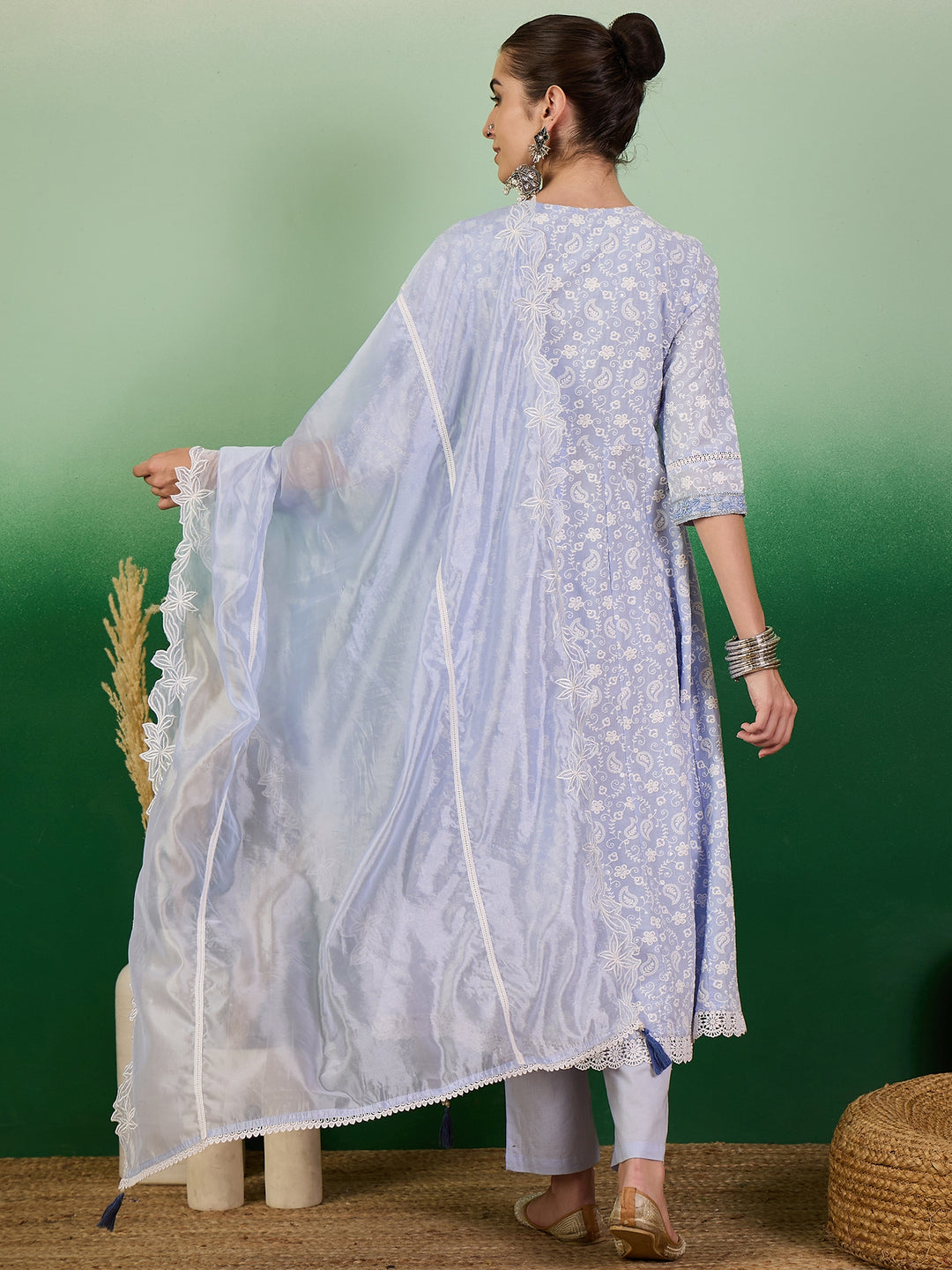 Stunning Cotton Salwar Kameez with Embroidery and Lace Detailing | Perfect Festive Wear