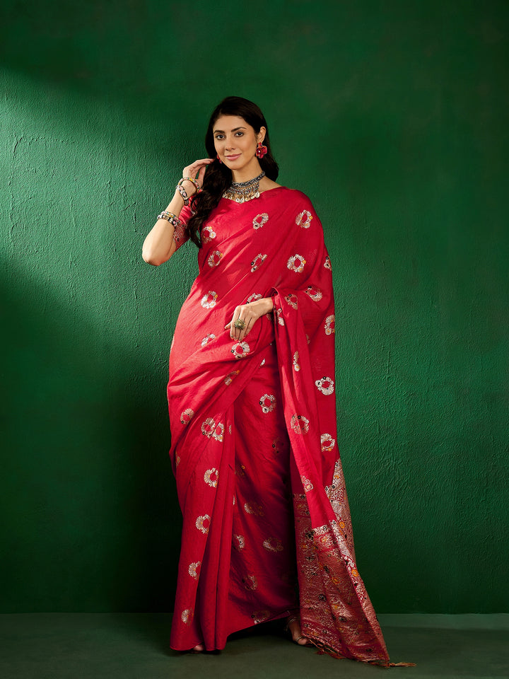 Elegant Staple Dola Cotton Saree with Banarasi Silk Design | Festive & Traditional Style