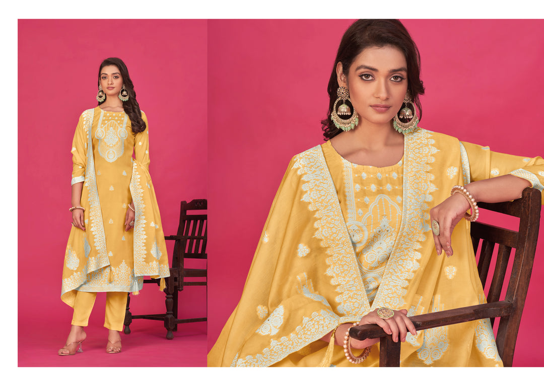 Stunning Organza Salwar Kameez with Floral Print and Embroidered Neckline | Perfect Festive Wear