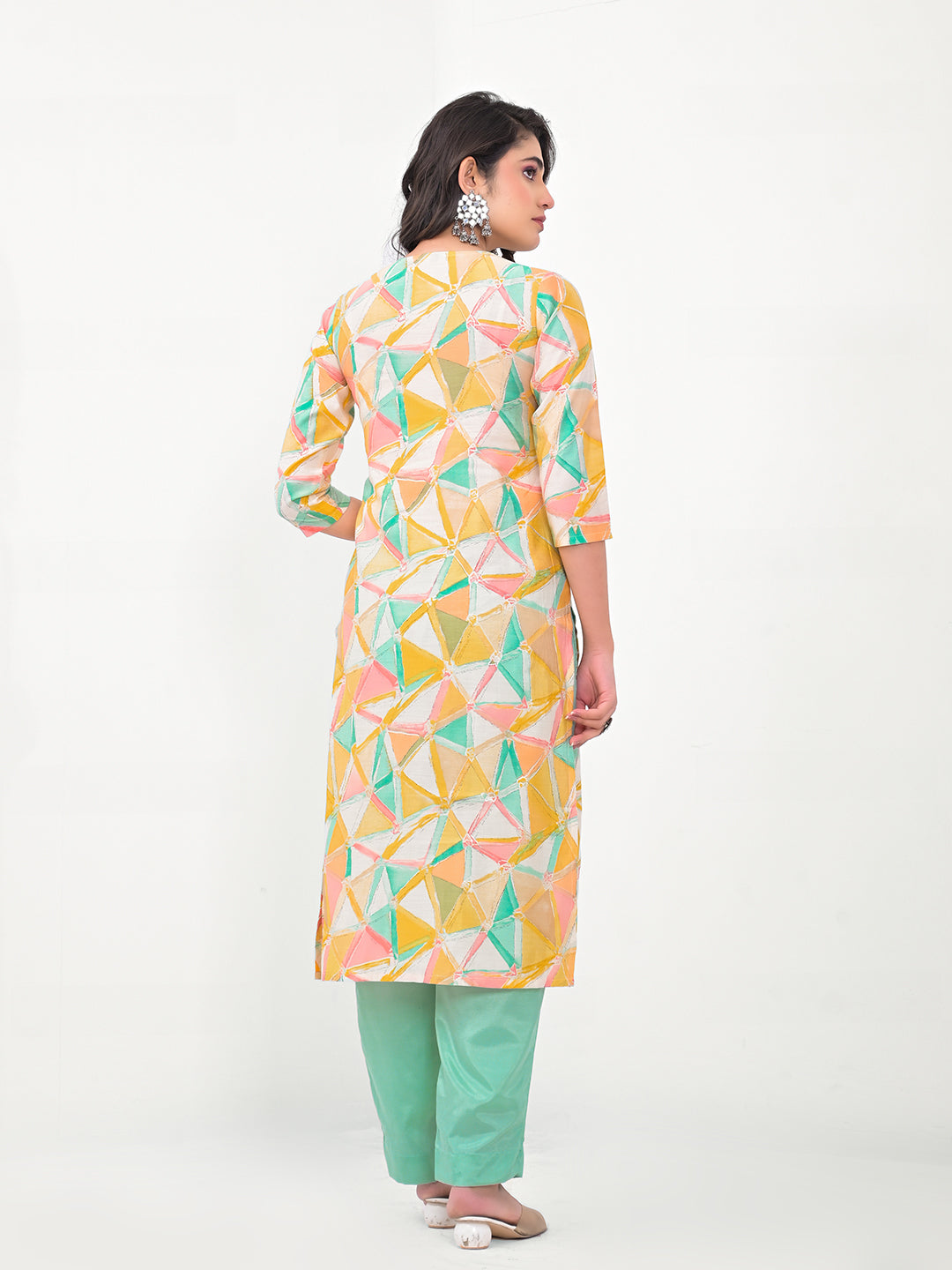 Stunning Modal Cotton Salwar Kameez with Floral Print and Embroidered Neckline | Perfect Festive Wear