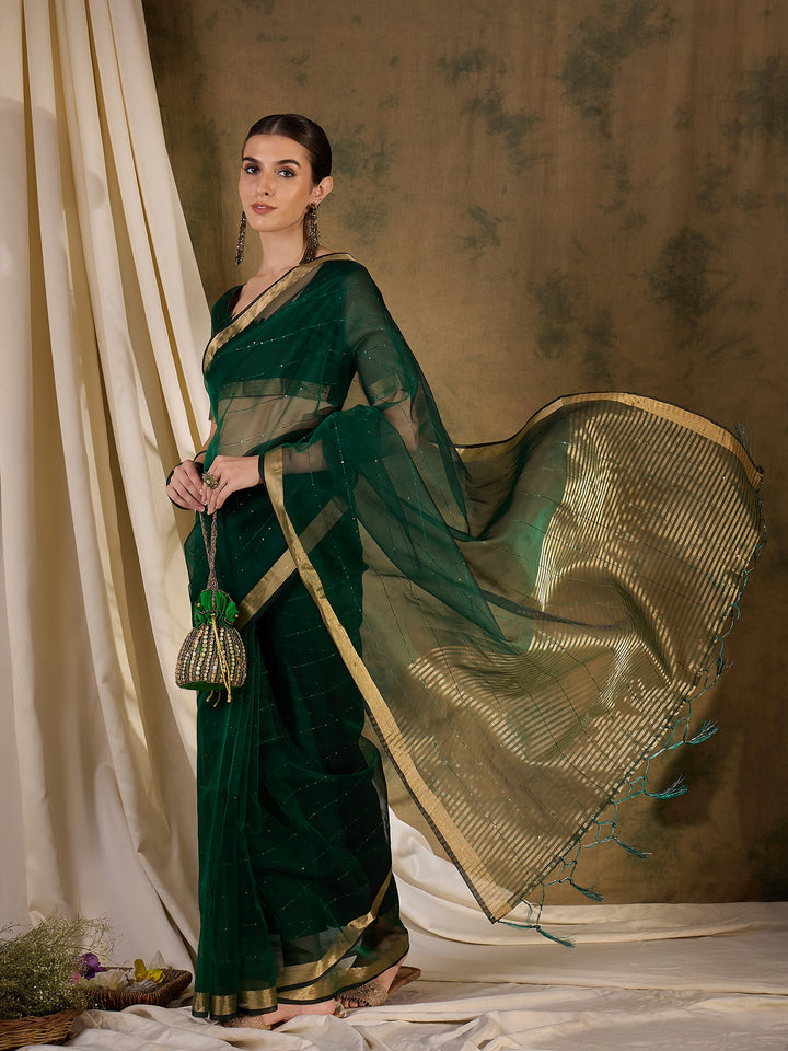 Radiant Organza Silk Saree with | Elegance Redefined for Weddings